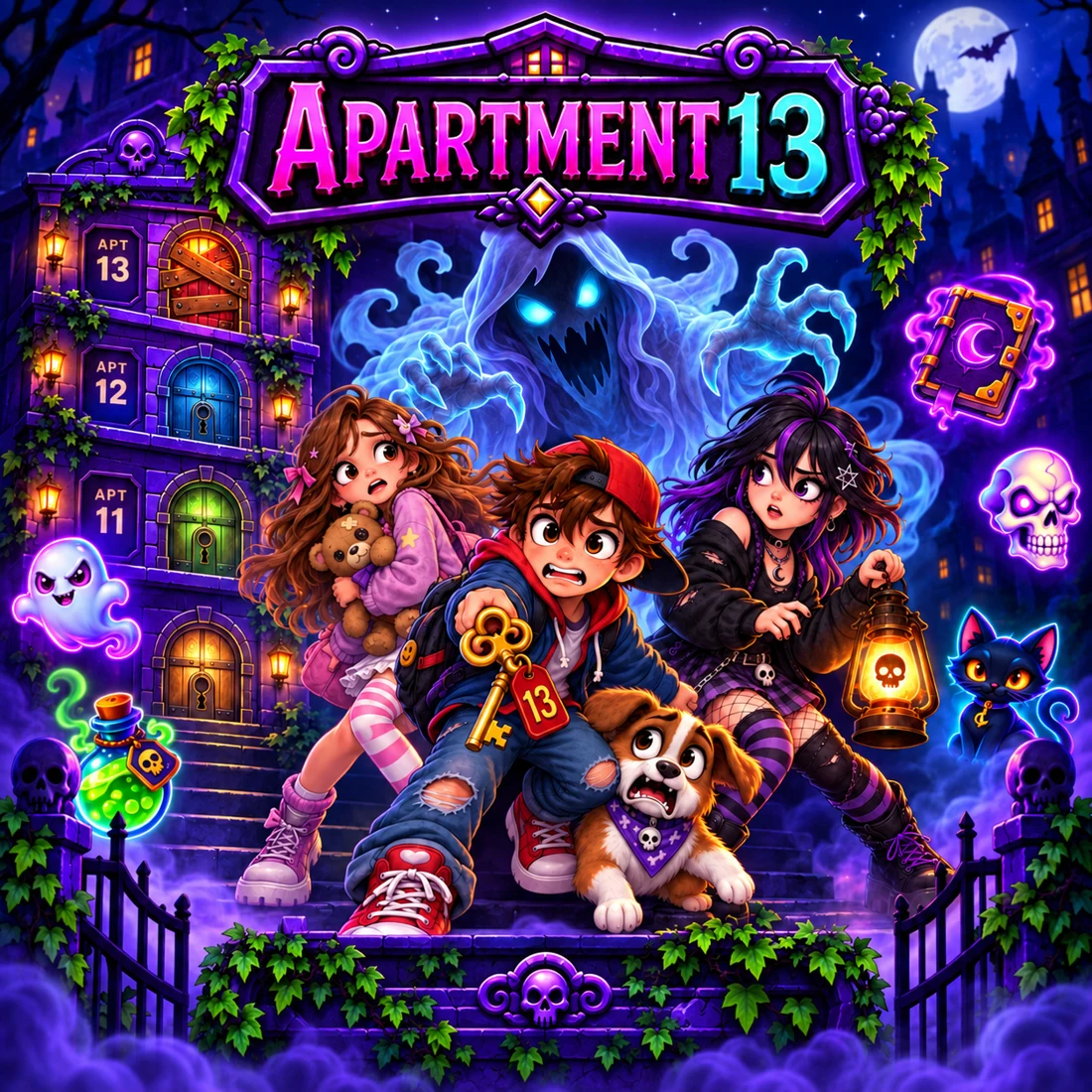 Apartment 13, a haunted building with a mischievous cast of characters